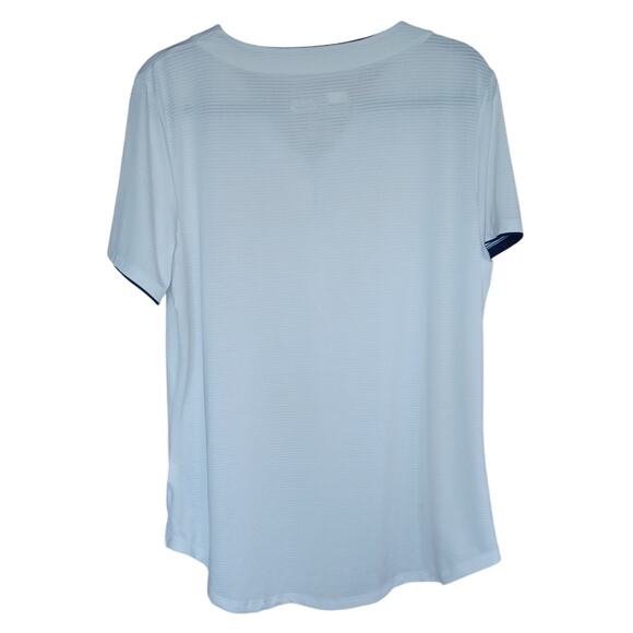 MLB Detroit Tigers Jersey Womens XL TX3 Cool Fabric White Blue Detail Sport Fan - Picture 2 of 9